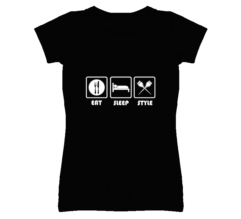 Eat Sleep Style Black T Shirt Eat Sleep Style Black T Shirt