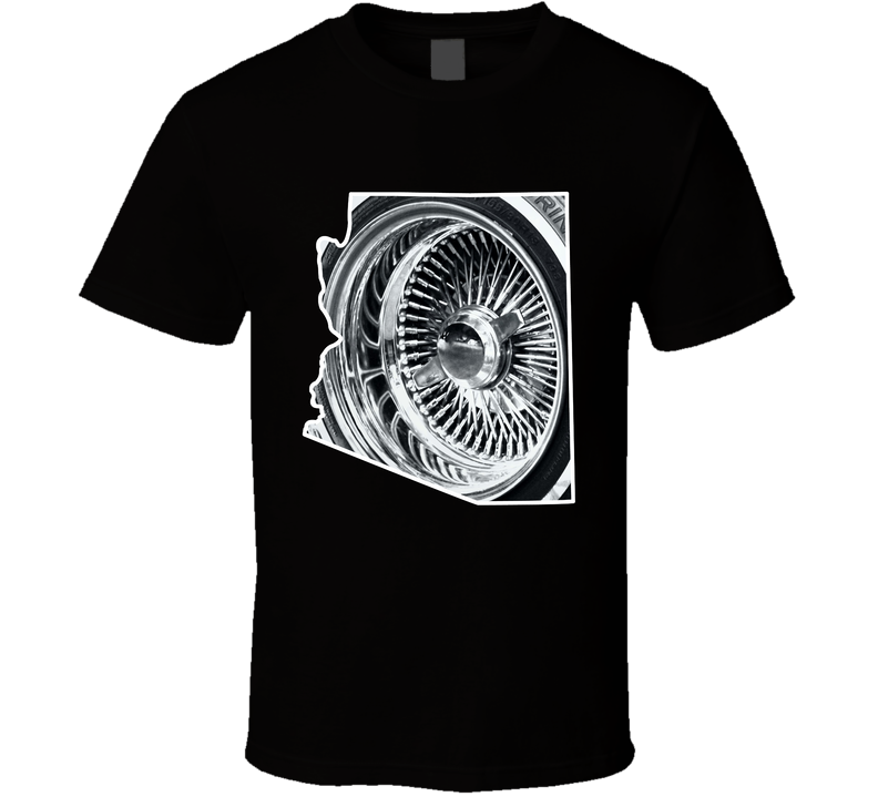 Arizona Lowrider Wheel T Shirt Dark Arizona Lowrider Wheel T Shirt Dark