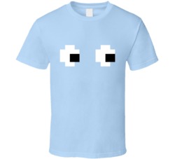 Pacman Blue Ghost Halloween Costume T Shirt 36554167