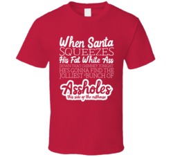 Santa Squeezes Jolliest Bunch Nuthouse National Lampoons Christmas Vacation T Shirt 37106226