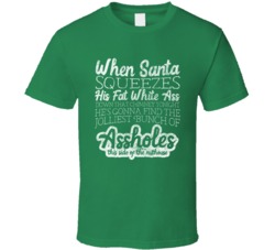 Santa Squeezes Jolliest Bunch Nuthouse National Lampoons Christmas Distressed T Shirt 37106242