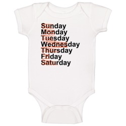 Day Day Day Funny Day Of The Week Trending Baby One Piece 37773356
