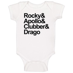 Rocky And Apollo And Clubber And Drago Baby One Piece 37773360