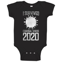 I Survived Virus 2020 Distressed Look Baby One Piece 37773379