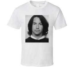 Keanu Reeves Celebrity Movie Star Mugshot T Shirt 37778358