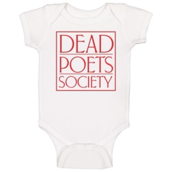 Dead Poets Society Retro 80s Movie Logo Poster Fan Baby One Piece 37792362