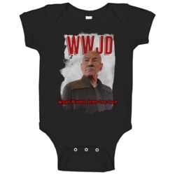 Wwjd What Would Jean Luc Do Star Trek Picard 2020 Top Tv Show Baby One Piece 37792540