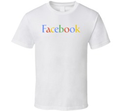 Facebook Google Look Mashup Parody Logo Techie Geek Fan T Shirt 37833857