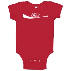 Enjoy Pepsi Coke Look Funny Parody Logo Foodie Fan Baby Baby One Piece 37833903