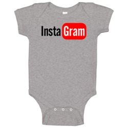 Instagram Youtube Logo Mashup Funny Tech Company Geek Fan Baby Baby One Piece 37833916