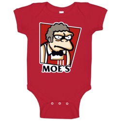 Moe's The Simpsons Kfc Mashup Cartoon Tv Show Foodie Fast Food Fan Baby Baby One Piece 37833929