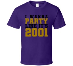 I Wanna Party Like Its 2001 Baltimore Football Champions T Shirt 38416941