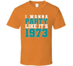 I Wanna Party Like Its 1973 Miami Football Champions T Shirt 38416946