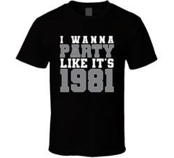 I Wanna Party Like Its 1981 Oakland Football Champions T Shirt 38416963