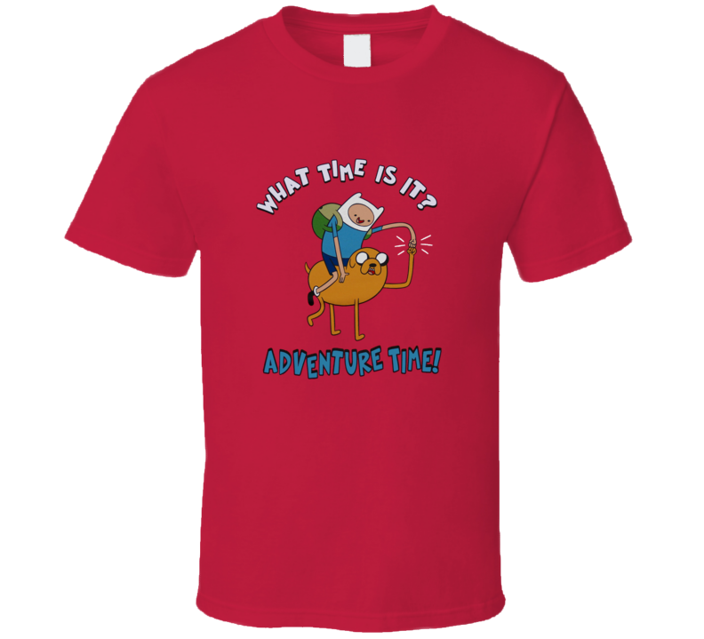 Adventure Time What Time is it Finn and Jake Red T Shirt Adventure Time What Time is it Finn and Jake Red T Shirt