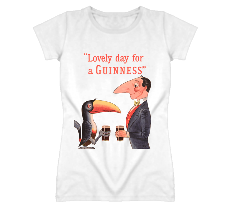 Classic Guinness Lovely Day wh T Shirt Classic Guinness Lovely Day wh T Shirt