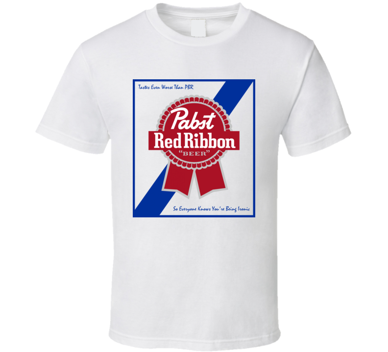 Pabst Red Ribbon Logo T Shirt Pabst Red Ribbon Logo T Shirt