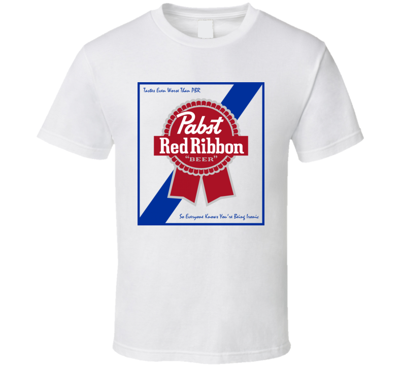 Pabst Red Ribbon Logo T Shirt