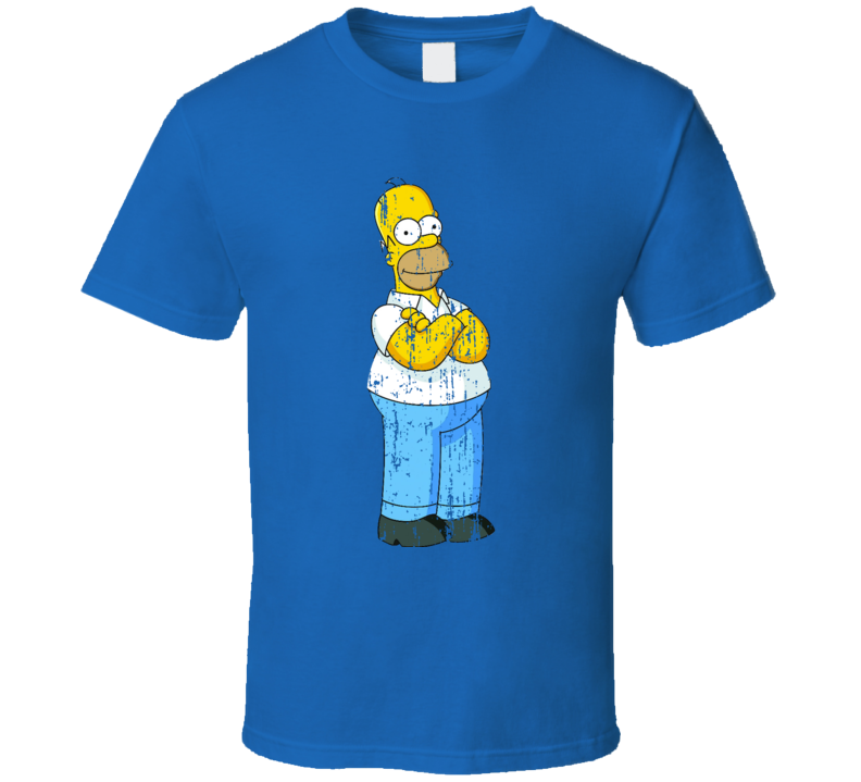 Homer Simpson Best Retro Cartoon Character Aged Look Gift T Shirt