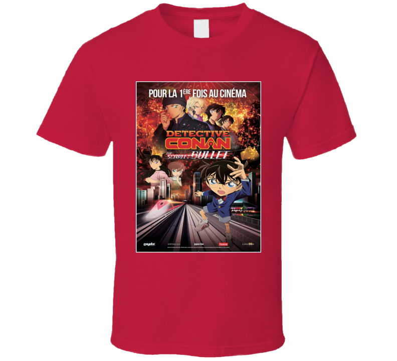 Detective Conan The Scarlet Bullet Poster Anime Movie Fan Gift Cool T Shirt