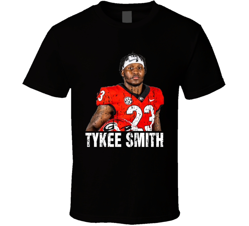 Tykee Smith Georgia College Football Fan Sports Gift Worn Look T Shirt