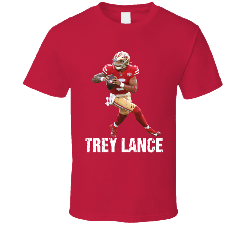 Trey Lance San Francisco Football Fan Sports Gift Worn Look T Shirt