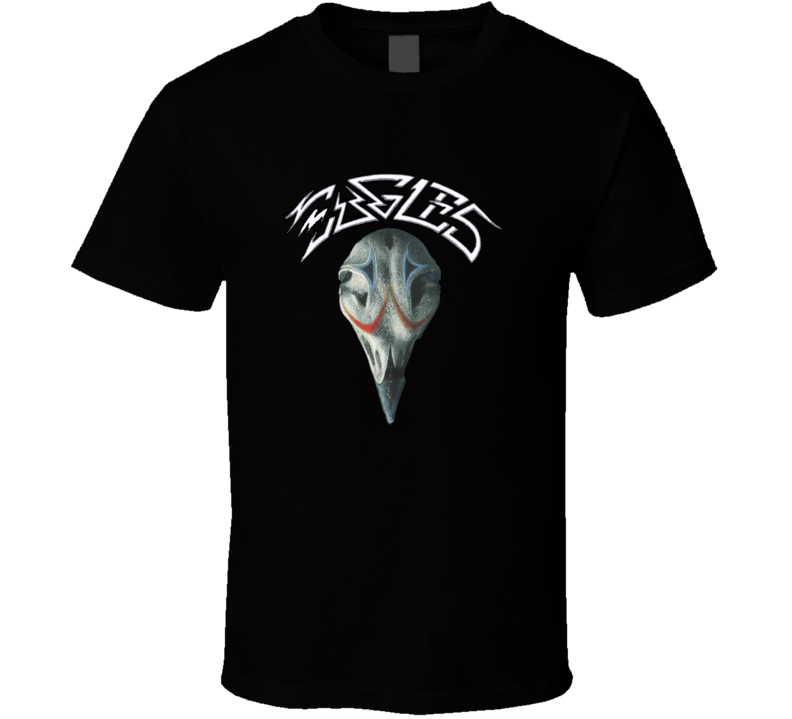 The Eagles 70s 80s Rock Band Skull T shirt