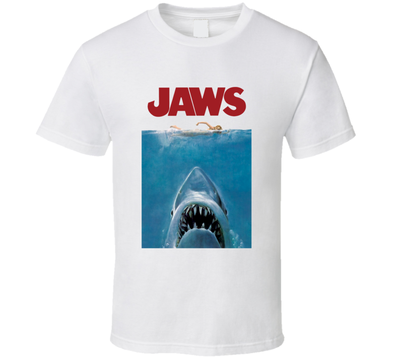 Jaws Popular 1975 Movie Poster T shirt Jaws Popular 1975 Movie Poster T shirt