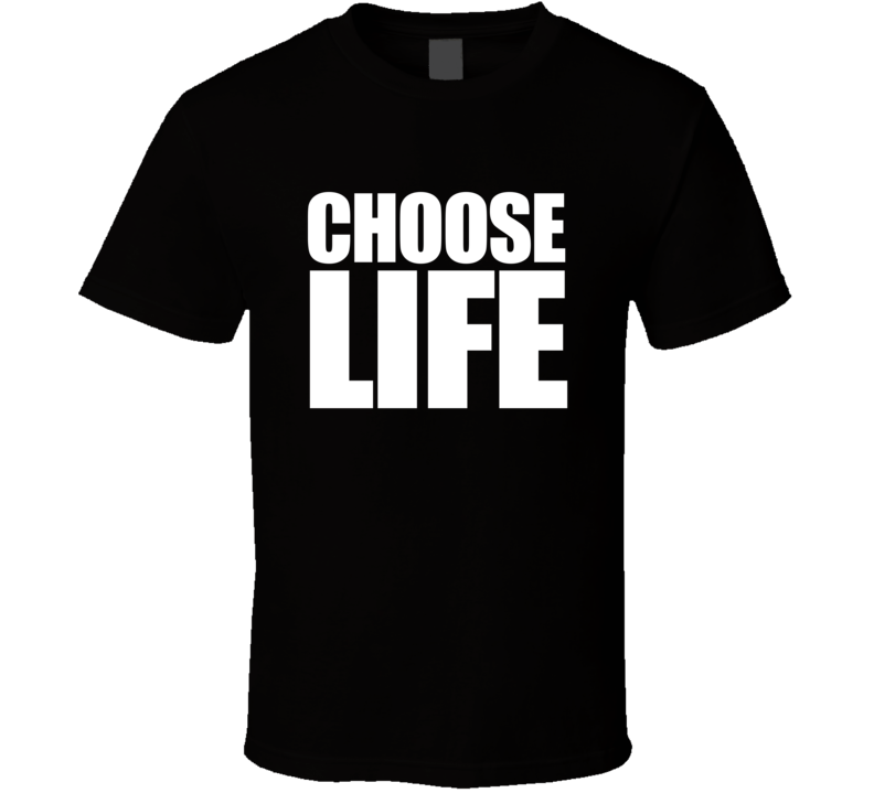 Choose Life White Print T shirt