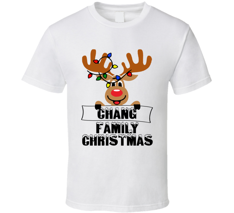 Chang Family Christmas Cute Reindeer T Shirt