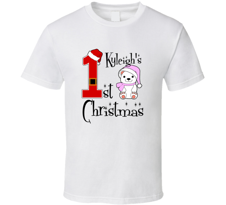 Kyleigh Baby Girl First Christmas Cute Christmas T Shirt