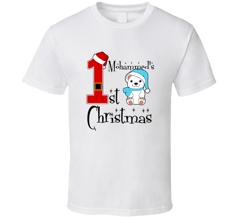 Mohammed Baby Boy First Christmas Cute Christmas T Shirt
