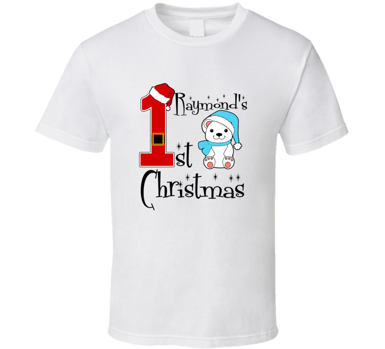 Raymond Baby Boy First Christmas Cute Christmas T Shirt