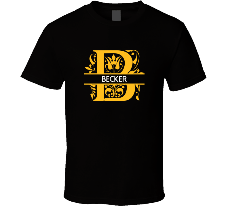 Becker Family Surname Monogram T Shirt
