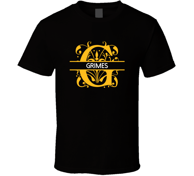 Grimes Family Surname Monogram T Shirt