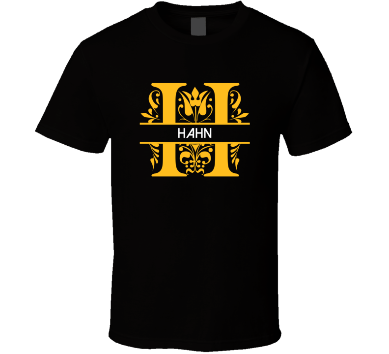Hahn Family Surname Monogram T Shirt