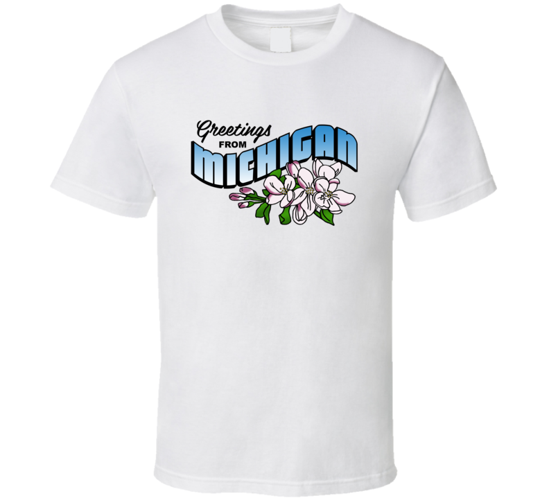Michigan Greetings From Michigan Large Letter Postcard State Flower T 