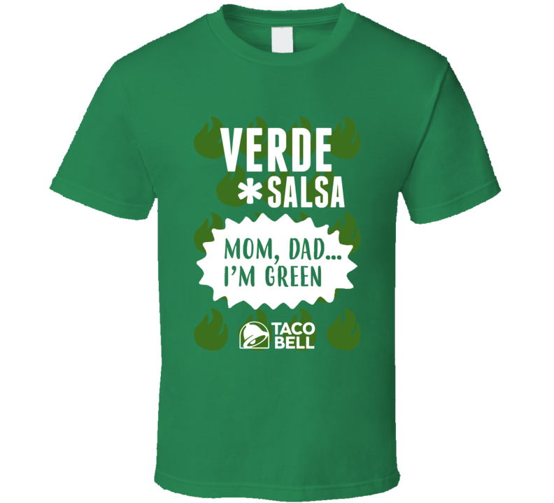 Taco Bell Verde Salsa Sauce Halloween Group Costume T Shirt