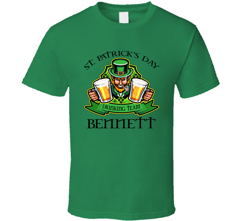 Bennett St Patricks Day Drinking Team Leprechaun T Shirt