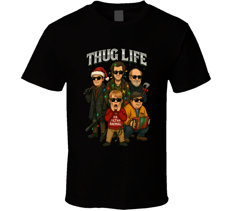 Thug Life Kevin, Harry, Marv, Marley & Gus The Home Alone Crew T Shirt