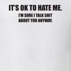 Its Ok To Hate Me Im Sure I Talk Shit About You Anyway Funny T shirt 17875850