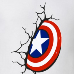Captain America Shield Stuck In Wall Fan T shirt 21850886