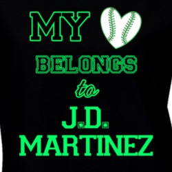 JD Martinez My Heart Belongs To JD Martinez Baseball Fan T shirt 22130996