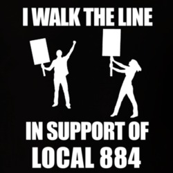 Local 884 I Walk The Line In Support Of Local 884 T shirt 24408946