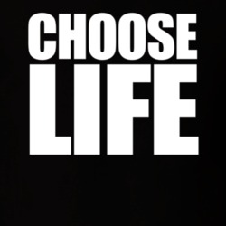 Choose Life White Print T shirt 26054097
