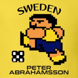 Peter Abrahamsson Tecmo Soccer Sweden World Cup Favorite Player T Shirt 34257208