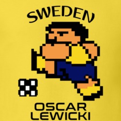 Oscar Lewicki Tecmo Soccer Sweden World Cup Favorite Player T Shirt 34257233