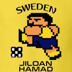 Jiloan Hamad Tecmo Soccer Sweden World Cup Favorite Player T Shirt 34257235