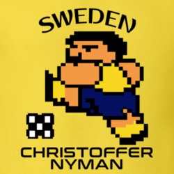 Christoffer Nyman Tecmo Soccer Sweden World Cup Favorite Player T Shirt 34257256