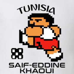 Saif-eddine Khaoui Tecmo Soccer Tunisia World Cup Favorite Player T Shirt 34267922